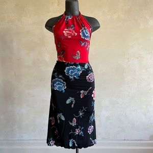 🔥 EUC: Poema Two Tone Porcelain halter dress